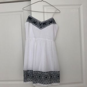 White and black dress